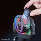 Transmisor FM Bluetooth para reproducir música y llamadas por las bocinas del carro